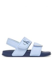 Calvin Klein Sandały V1XF-83330-1172 S Niebieski. Niebieskie sandały chłopięce Calvin Klein, ze skóry, bez zapięcia. Za 239.99 zł.