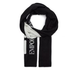 Szalik EA7 Emporio Armani. Czarne szaliki damskie EA7 Emporio Armani, bez wzorów. Za 169.99 zł.