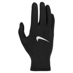 NIKE Rękawiczki do biegania Pacer Liner RG black/silver-L/XL. Czarne rękawiczki damskie Nike, bez wzorów. Za 67.09 zł.