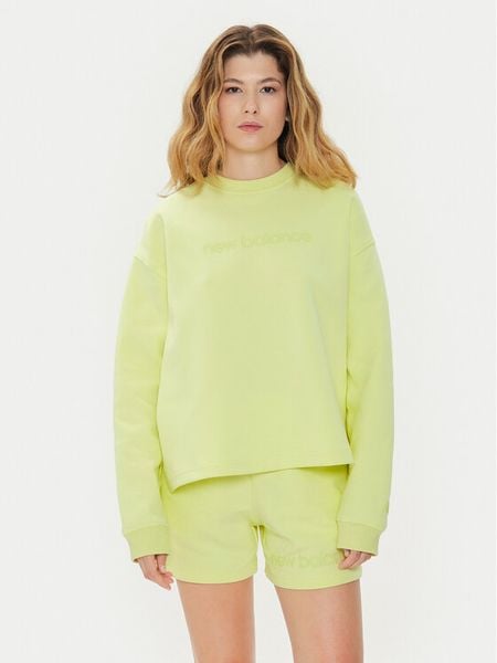 New Balance Bluza Hyper Density WT41556 Zielony Relaxed Fit. Zielone bluzy damskie New Balance, xl, bez wzorów, z bawełny, bez kaptura. Za 179.99 zł.