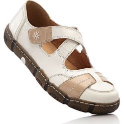 Wygodne baleriny skórzane bonprix kremowy. Brązowe balerinki damskie bonprix, ze skóry. Za 119.99 zł.