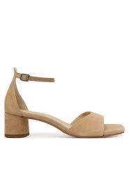 Vagabond Shoemakers Sandały Piper 5921-040-11 Beżowy. Brązowe sandały damskie Vagabond Shoemakers, bez wzorów, ze skóry, bez obcasa, na słupku, bez zapięcia. Za 539.99 zł.
