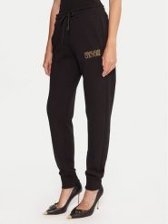 Versace Jeans Couture Spodnie dresowe 79HAAT06 CF01T Czarny Regular Fit. Czarne spodnie dresowe damskie Versace Jeans Couture, xl, bez wzorów, z bawełny. Za 719.99 zł.