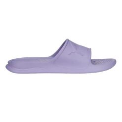 Klapki basenowe damskie Puma Popcat 20 Injex. Fioletowe klapki damskie Puma, bez wzorów, z materiału, z otwartym noskiem, bez obcasa, na obcasie, bez zapięcia. Za 146.35 zł.