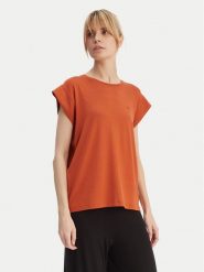 Emporio Armani T-Shirt EW003407 AF20240 U4098 Czerwony Regular Fit. Czerwone t-shirty damskie Emporio Armani, xl, bez wzorów, z wiskozy, bez kołnierzyka. Za 299.99 zł.