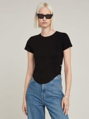 G-Star Koszulka w kolorze czarnym rozmiar: XS. Czarne koszulki damskie G-Star, xs, bez wzorów, z bawełny, bez kołnierzyka, bez ramiączek. Za 74.46 zł.