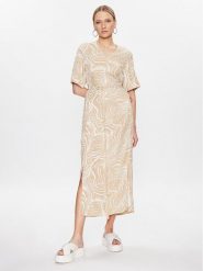Calvin Klein Sukienka codzienna Wave Print K20K205222 Beżowy Regular Fit. Brązowe sukienki damskie Calvin Klein, bez wzorów, z wiskozy, bez ramiączek. Za 1,049.00 zł.