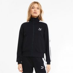 Kurtka Puma Iconic T7, Czarny, Kobiety. Czarne bluzy damskie Puma, l, bez wzorów, z dresówki, bez kaptura. Za 390.00 zł.