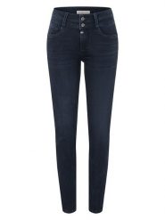 Timezone Dżinsy "Enya" - Slim fit - w kolorze granatowym rozmiar: W28/L30. Niebieskie jeansy damskie Timezone, z podwyższonym stanem. Za 197.17 zł.