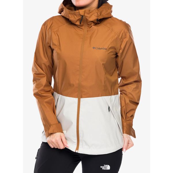 Kurtka przeciwdeszczowa damska Columbia Inner Limits III Jacket. Brązowe kurtki damskie Columbia, bez wzorów, bez kaptura. Za 333.99 zł.