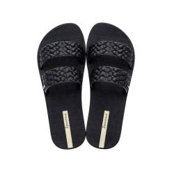 Klapki basenowe damskie Ipanema Renda II Fem. Czarne klapki damskie Ipanema, bez wzorów, z materiału, bez obcasa, bez zapięcia. Za 173.00 zł.