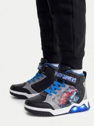 TRANSFORMERS Sneakersy CEO-CP76-AW26-338TF Czarny. Czarne buty sportowe chłopięce TRANSFORMERS, ze skóry, bez zapięcia. Za 139.99 zł.