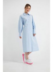 Josephine & Co Sukienka "Dex" w kolorze błękitnym rozmiar: 34. Niebieskie sukienki damskie Josephine & Co, bez wzorów, z bawełny, bez ramiączek. Za 311.85 zł.