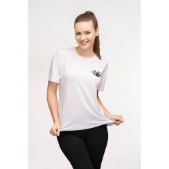 Koszulka do jogi damska Moonholi Awaken z krótkim rękawem. Białe bluzki damskie MOONHOLI, m, bez wzorów, sportowe, bez kołnierzyka, bez ramiączek. Za 99.00 zł.