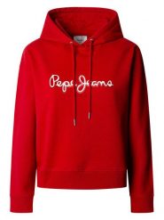 Pepe Jeans Bluza "Maddy" w kolorze czerwonym rozmiar: XS. Czerwone bluzy damskie Pepe Jeans, xs, bez wzorów, z bawełny, z kapturem. Za 162.49 zł.