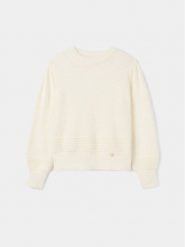 Mayoral Sweter 7.302 Écru Regular Fit. Swetry dziewczęce Mayoral, bez wzorów, z syntetyku, bez kołnierzyka, bez ramiączek. Za 179.99 zł.