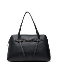 Tommy Hilfiger Torebka Th Buckle Tote AW0AW19032 Czarny. Czarne torebki klasyczne damskie Tommy Hilfiger, ze skóry, bez dodatków. Za 649.99 zł.