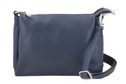 Minimalistyczna listonoszka ze skóry BARBERINI'S granatowa 951-4. Niebieskie shopper bag Barberinis, bez wzorów, z lakierowanej skóry, małe, bez dodatków. Za 239.99 zł.