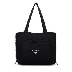 Torebka Roxy. Czarne shopper bag Roxy, bez dodatków. Za 69.99 zł.