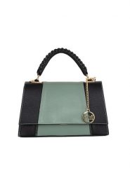 Mia Tomazzi Skórzana torebka "Livenza" w kolorze zielono-czarnym - 26 x 16 x 9 cm rozmiar: onesize. Czarne torebki klasyczne damskie Mia Tomazzi, z materiału, przez ramię, bez dodatków. Za 260.99 zł.