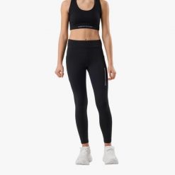 Długie legginsy trening junior Swedemount Core Pocket Tights Long szybkoschnące. Czarne legginsy damskie SWEDEMOUNT, m, bez wzorów, z materiału. Za 99.99 zł.