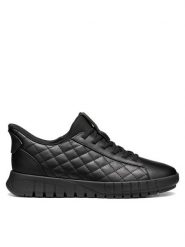 Geox Sneakersy D Flextride Plus D667SB 000BC C9999 Czarny. Czarne obuwie sportowe damskie Geox, ze skóry, bez zapięcia. Za 449.99 zł.