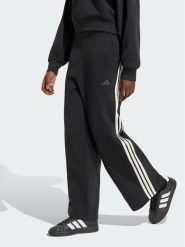 Adidas Spodnie dresowe 3-Stripes KV9868 Czarny Wide Fit. Czarne spodnie dresowe damskie Adidas, xl, bez wzorów, z bawełny. Za 298.99 zł.