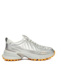 Calvin Klein Sneakersy Hike Runner Lace Up Pearl Ny YW0YW02043 Srebrny. Szare obuwie sportowe damskie Calvin Klein, ze skóry, bez zapięcia. Za 529.99 zł.
