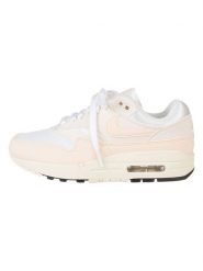 Nike Skórzane sneakersy "Air Max 1" w kolorze kremowo-jasnoróżowym rozmiar: 36. Brązowe obuwie sportowe damskie Nike, z materiału, bez zapięcia. Za 440.28 zł.