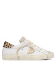 Philippe Model Sneakersy Donna A013696 PRLD VL14 Biały. Białe obuwie sportowe damskie Philippe Model, ze skóry, bez zapięcia. Za 1,459.00 zł.