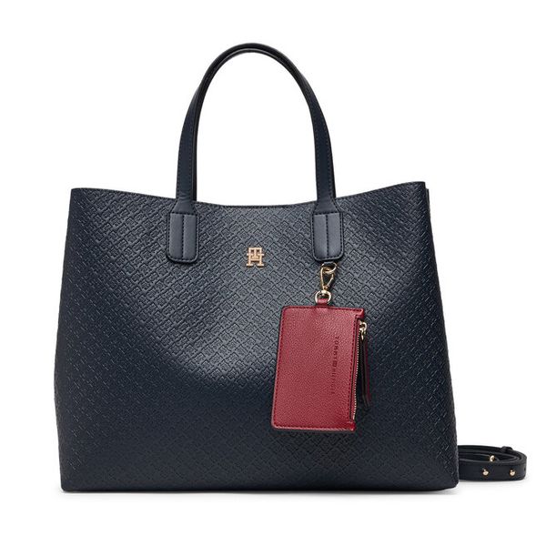 Torebka Tommy Hilfiger. Niebieskie torebki klasyczne damskie Tommy Hilfiger, bez dodatków. Za 749.99 zł.
