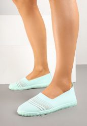 Zielone Tenisówki z Ozdobnymi Paskami Loroti. Zielone obuwie sportowe damskie Born2be, z jeansu, bez zapięcia, tenisowe. Za 34.99 zł.