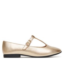 Baleriny Tommy Hilfiger. Żółte baleriny dziewczęce Tommy Hilfiger, bez wzorów, bez obcasa, bez zapięcia. Za 299.99 zł.