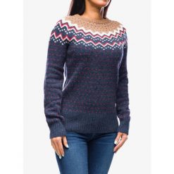 Sweter damski Fjallraven Ovik Knit Sweater. Niebieskie swetry klasyczne damskie Fjällräven, m, bez kołnierzyka. Za 893.70 zł.