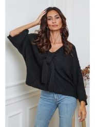 So Cachemire Sweter "Chiwel" w kolorze czarnym rozmiar: M. Czarne swetry klasyczne damskie So Cachemire, m, z wełny, bez kołnierzyka. Za 232.23 zł.