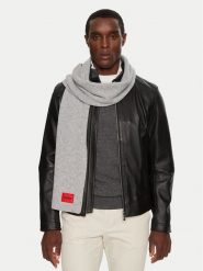 Hugo Szalik Saffa 50502605 Szary. Szare szaliki damskie Hugo, bez wzorów, z materiału. Za 499.99 zł.