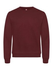 Clique Basic Roundneck unisex bluza z okrągłym dekoltem, materiał stabilizowany. Czerwone bluzy damskie CLIQUE, xl, bez wzorów, z bawełny, bez kaptura. Za 149.62 zł.