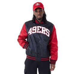 Kurtka San Francisco 49ers NFL. Czarne kurtki damskie New Era, s, bez wzorów, z poliesteru, bez kaptura. Za 763.05 zł.