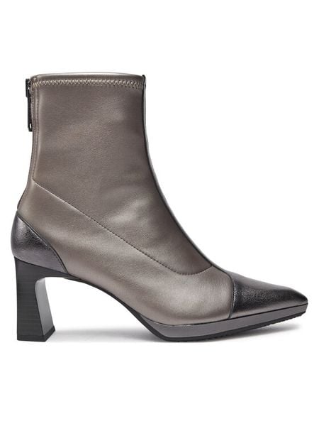 Hispanitas Botki Menorca-I24 HI243645 Srebrny. Szare botki damskie Hispanitas, z materiału, bez obcasa, na słupku, bez zapięcia. Za 489.99 zł.