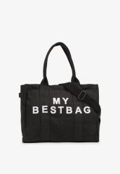 Czarna Pleciona Torebka Shopper Seviola. Czarne shopper bag Born2be, bez wzorów, z jeansu, bez dodatków. Za 84.99 zł.