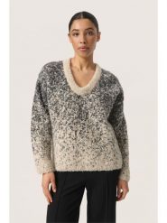 Soaked in Luxury Sweter "Soaked in Luxury" w kolorze kremowym rozmiar: XL. Brązowe swetry klasyczne damskie Soaked in Luxury, xl, z wełny, bez kołnierzyka. Za 171.28 zł.