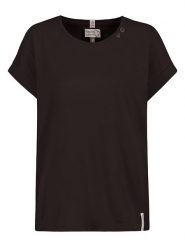 Sublevel Koszulka w kolorze ciemnobrązowym rozmiar: L. Brązowe bluzki damskie Sublevel, l, bez wzorów, bez kołnierzyka, bez ramiączek. Za 43.99 zł.