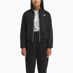 Kurtka Reebok Identity Back Vector Tricot Track. Czarne kurtki damskie REEBOK FITNESS, s, bez wzorów, bez kaptura. Za 189.99 zł.