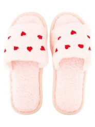 Zwillingsherz Kapcie w kolorze jasnoróżowo-czerwonym rozmiar: S/M. Czerwone kapcie damskie Zwillingsherz, z materiału. Za 60.88 zł.