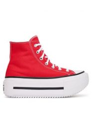 Converse Trampki Chuck Taylor All Star Lift Double Stack A15542C Czerwony. Czerwone trampki damskie Converse, bez wzorów, z materiału, bez zapięcia. Za 359.99 zł.