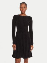 Guess Sukienka dzianinowa W5BK79 Z3902 Czarny Regular Fit. Czarne sukienki damskie Guess, z aplikacjami, z dzianiny, bez ramiączek. Za 369.99 zł.