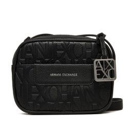 Torebka Armani Exchange. Czarne listonoszki damskie Armani Exchange, bez wzorów, bez dodatków. Za 479.99 zł.
