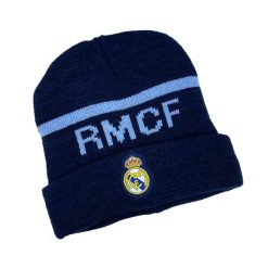 Czapka zimowa Real Madryt junior - oficjalna licencjonowana. Niebieskie czapki damskie REAL MADRID, na zimę, bez wzorów. Za 99.00 zł.