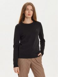 Tommy Hilfiger Sweter WW0WW44984 Czarny Regular Fit. Czarne swetry klasyczne damskie Tommy Hilfiger, s, z syntetyku, bez kołnierzyka. Za 309.99 zł.