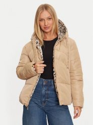 Guess Kurtka puchowa Emelie W4BL38 WGK12 Beżowy Regular Fit. Brązowe kurtki damskie Guess, s, z aplikacjami, z puchu, bez kaptura. Za 569.99 zł.